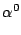 $\displaystyle \alpha^0$