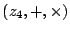 $(z_4, +, \times )$