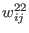 $ w_{ij}^{22}$