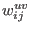 $ w_{ij}^{uv}$