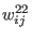 $ w_{ij}^{22}$