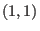 $ (1,1)$