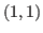 $ (1,1)$