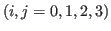 $ (i,j = 0, 1, 2, 3)$