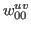 $ w_{00}^{uv}$