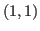 $ (1,1)$