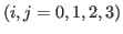 $ (i,j = 0, 1, 2, 3)$