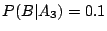 $ P(B\vert A_3) = 0.1$