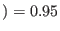 $ )=0.95$