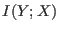 $ I(Y;X)$